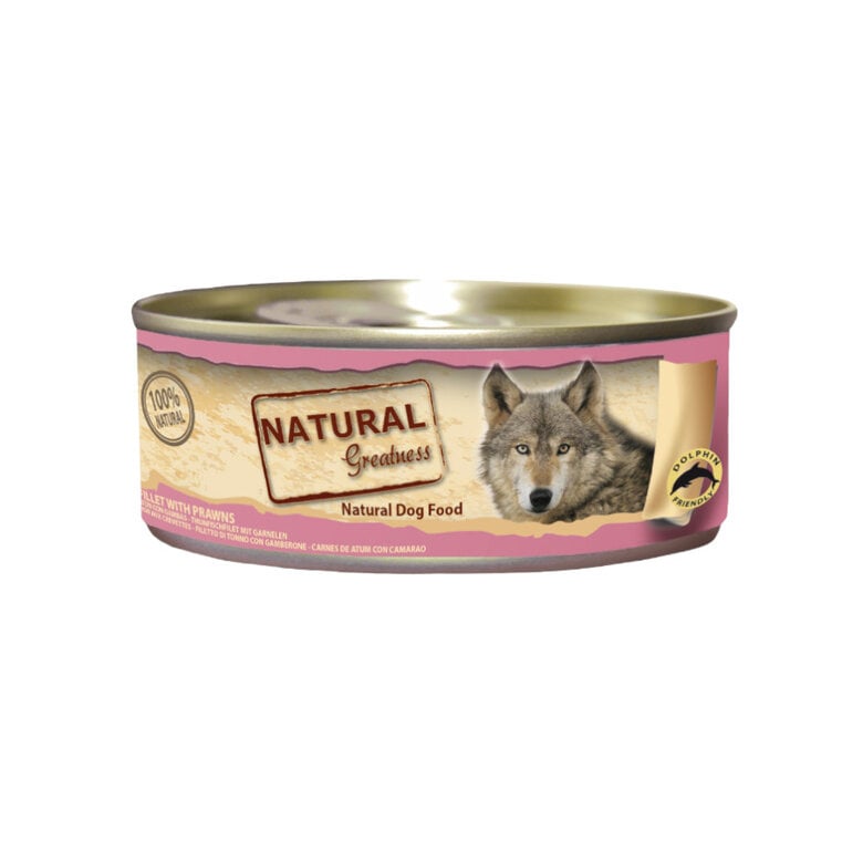 156 g Natural Greatness Filete de Atún y Gambas Lata para perros,  Imagen numero 1 156 g Natural Greatness Filete de Atún y Gambas Lata para perros, , large Imagen numero 1