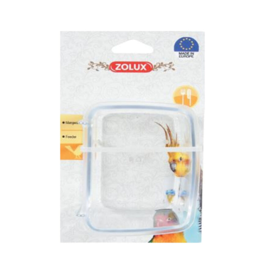 Zolux Comedero con Posadero Transparente para pájaros thumbnail