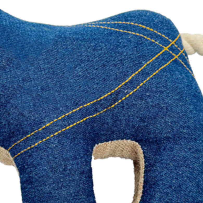 Tootoy! Comfort Denim Rhino peluche con sonido para perros thumbnail