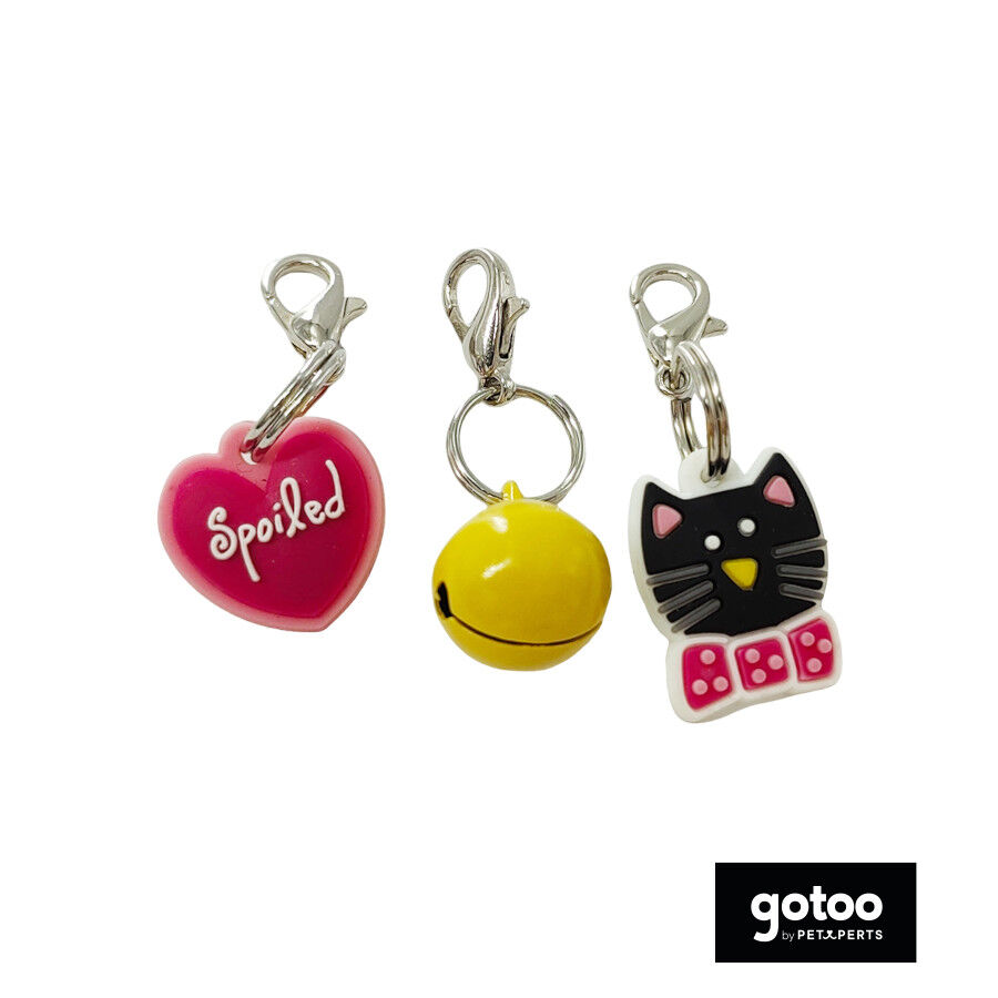 Gotoo Conjunto de chapas rosas para gatos thumbnail