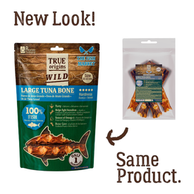 True Origins Hueso de At&uacute;n Grande Snack para perros