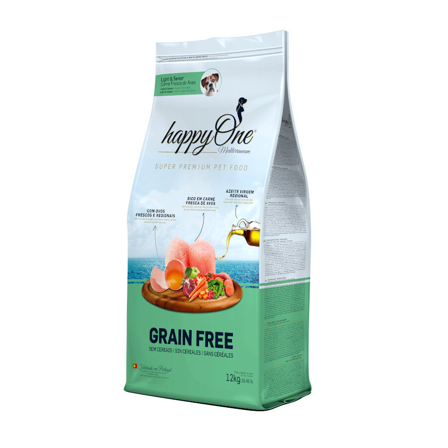 happyOne Mediterraneum Adult Grain Free Carne Fresca de Aves pienso para perros, , large Imagen numero 1