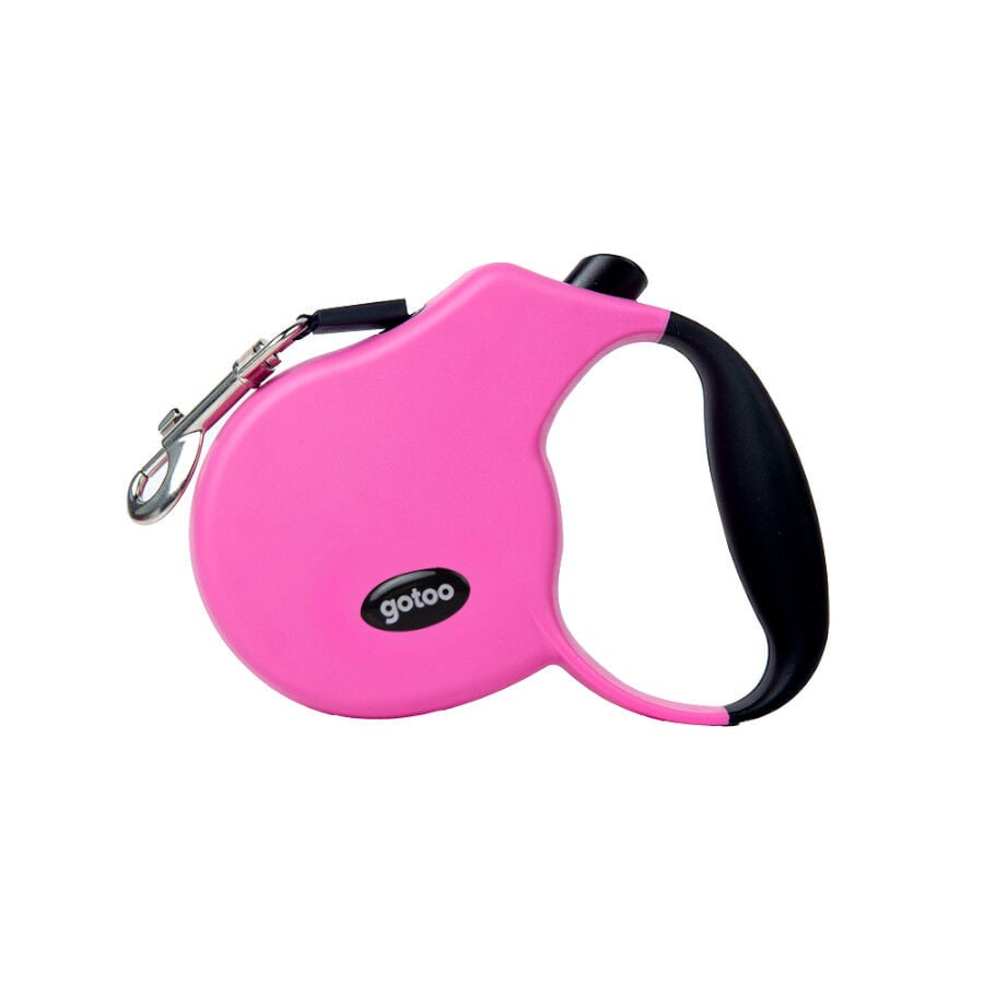 Gotoo Correa extensible rosa para perros, , large Imagen numero 1