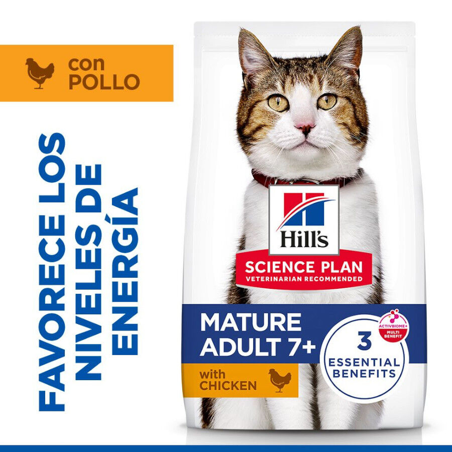 Hill's Science Plan Mature Adult pienso pollo para gatos thumbnail
