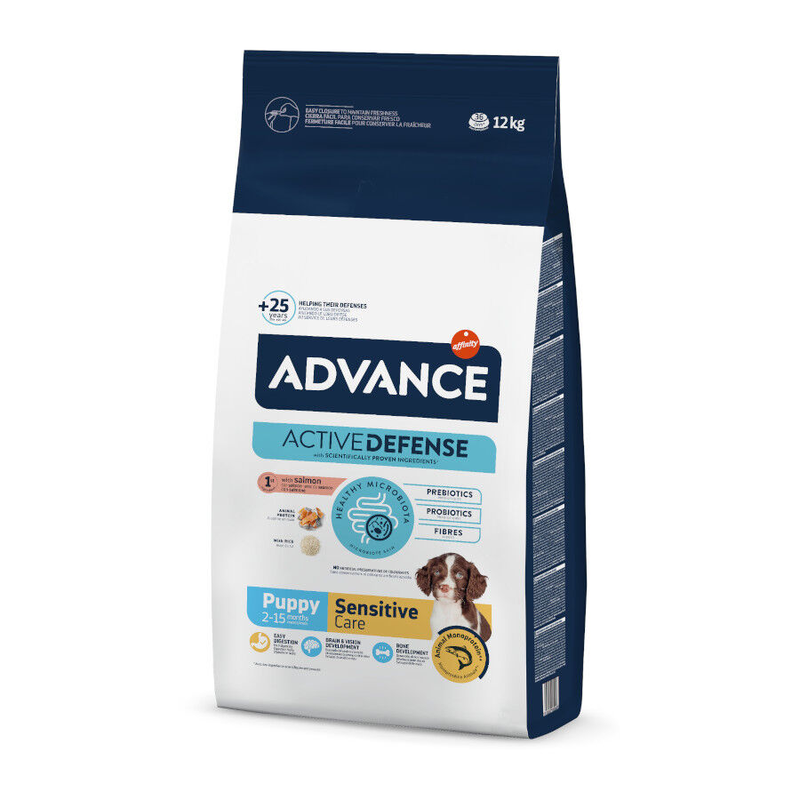Advance Active Defense Puppy Sensitive Care Salmón pienso para perros