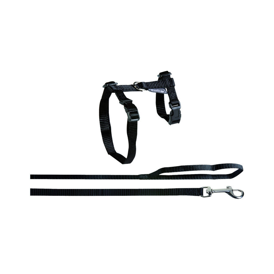 Flamingo Arn&eacute;s con Correa Ela Negro para gatos, , large Imagen numero 1