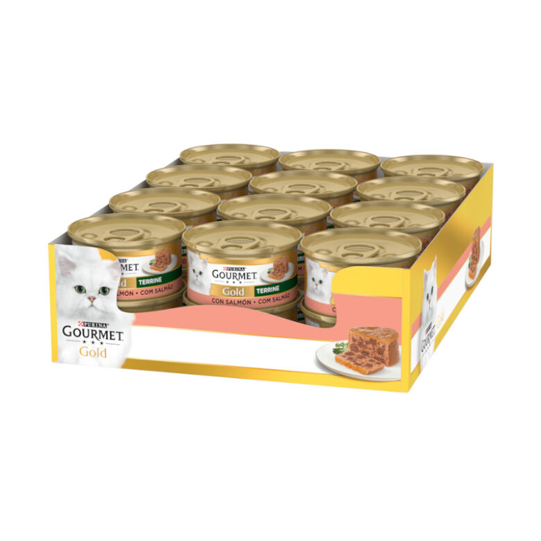 Gourmet Gold Terrine Salmón lata para gatos thumbnail