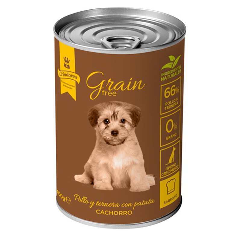Criadores Grain Free Húmedo cachorro pollo-ternera image number null