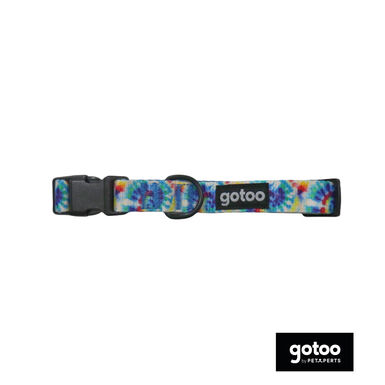 Gotoo Collar estampadado azul para perro