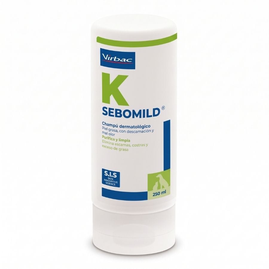 Virbac Sebomild Champ&uacute; para pieles grasas en perros y gatos, , large Imagen numero 1