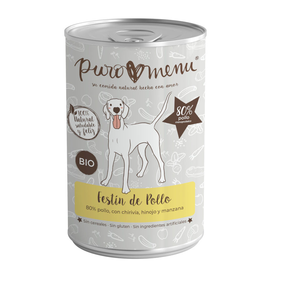 400 g Puro Menu Bio Fest&iacute;n de Pollo lata para perros, , large Imagen numero 1