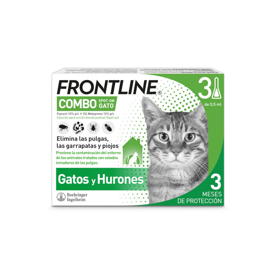 Frontline Combo Pipetas Antiparasitarias para gatos y hurones