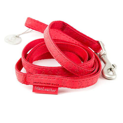 MacLeather Classic correa para perros polipiel rojo Imagen numero 1