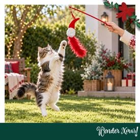 Wonder Christmas Teaser Flexible Pap&aacute; Noel Juguete para gatos