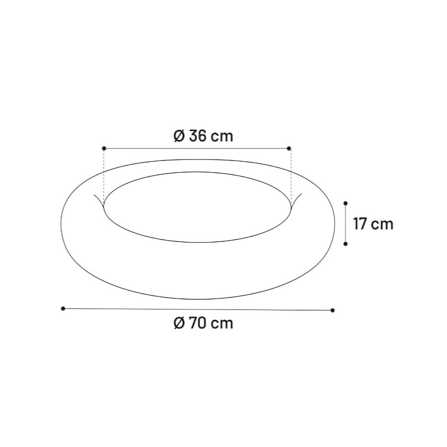 Flamingo Alba Redondo Blanca cama para perros y gatos thumbnail