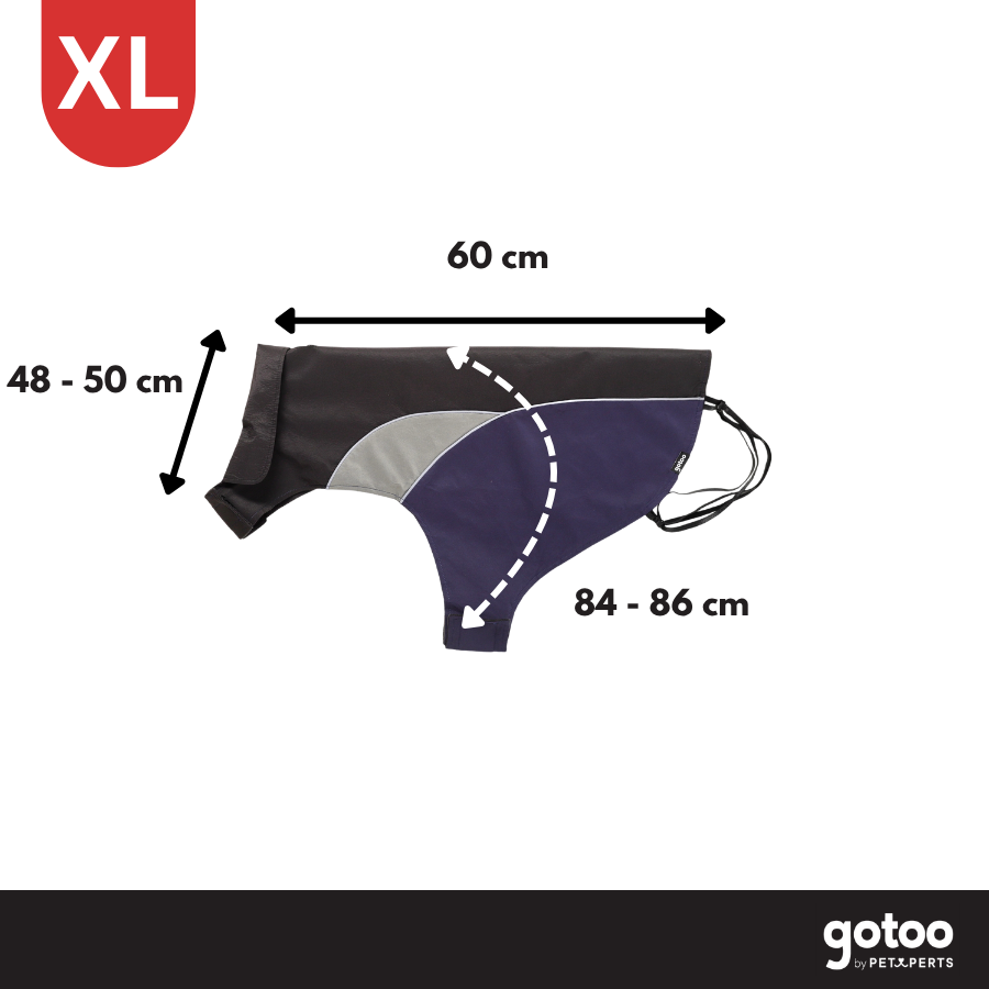 Gotoo Impermeable Reflectante Gris Azulado para perros, , large Imagen numero 4