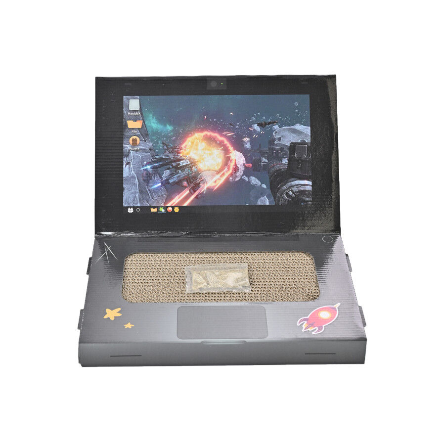 Leeby Lily rascador de cartón en forma de ordenador para gatos thumbnail