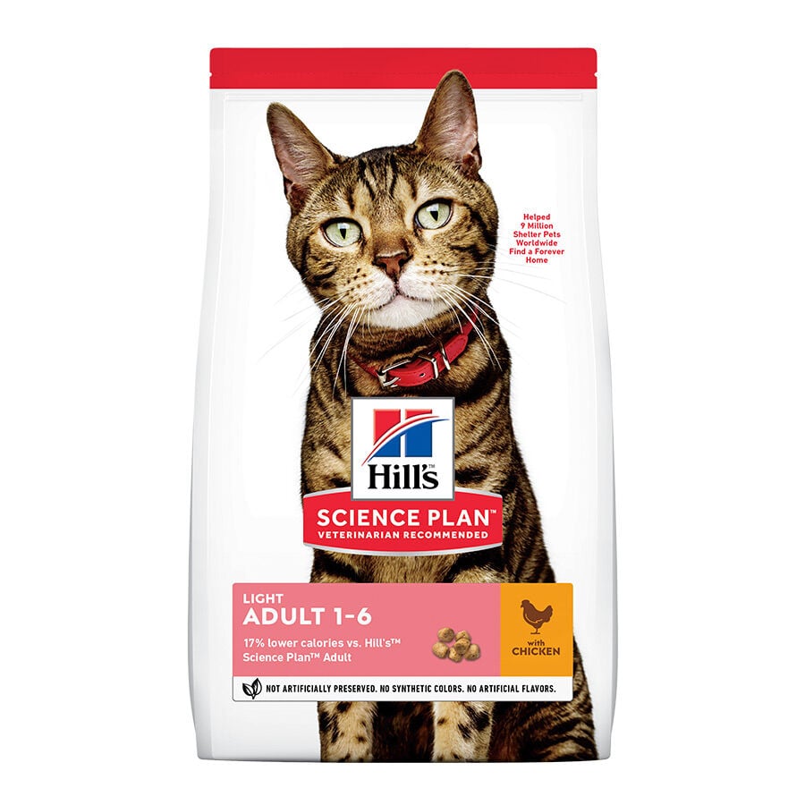 Hill&#039;s Science Plan Light Adult Pollo pienso para gatos