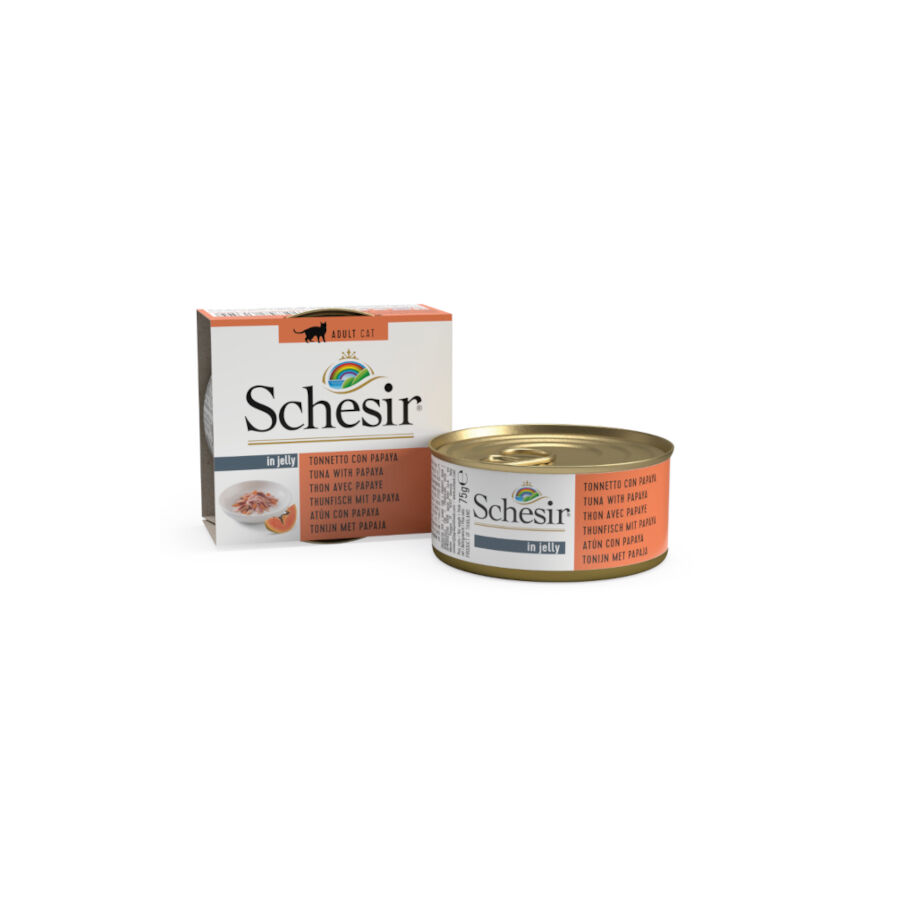 75 g Schesir Adult at&uacute;n con papaya lata para gatos, , large Imagen numero 1