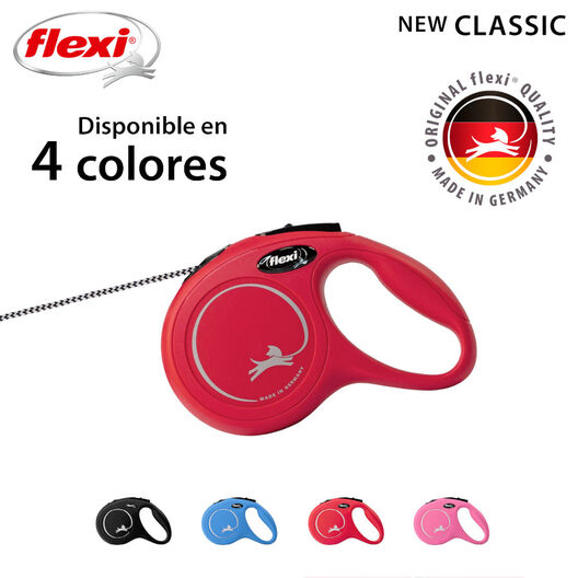 Flexi New Classic Correa de Cordón Extensible Roja para perros, , large image number null