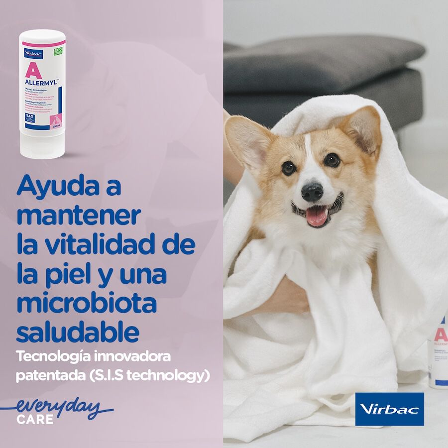 Virbac Allermyl Champú dermatológico para piel sensible de perros y gatos thumbnail