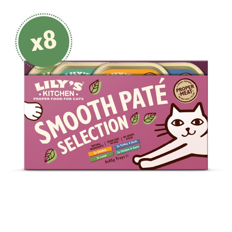 8 tarrinas x 85 g Lily's Kitchen Feline Smooth Selection paté tarrinas ,  Imagen numero 1 8 tarrinas x 85 g Lily's Kitchen Feline Smooth Selection paté tarrinas , , large Imagen numero 1