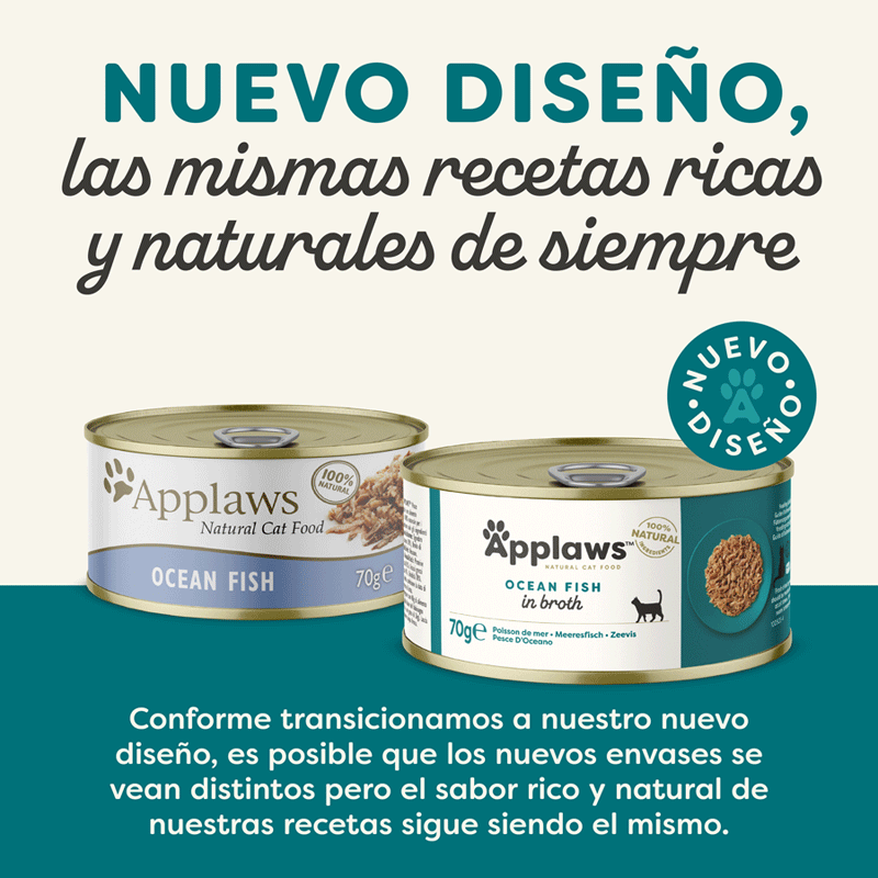 70 g Applaws Pescado Azul lata para gatos, , large Imagen numero 2