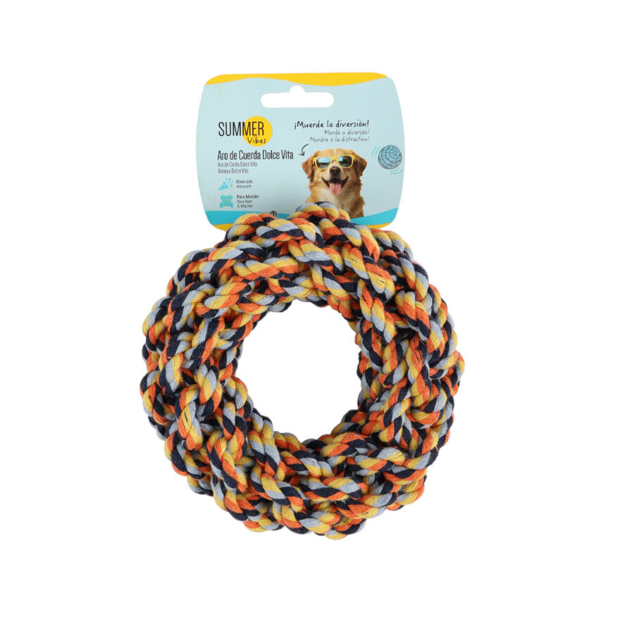 Summer Vibes Mordedor Anillo de Cuerda Juguete para perros, , large Imagen numero 5