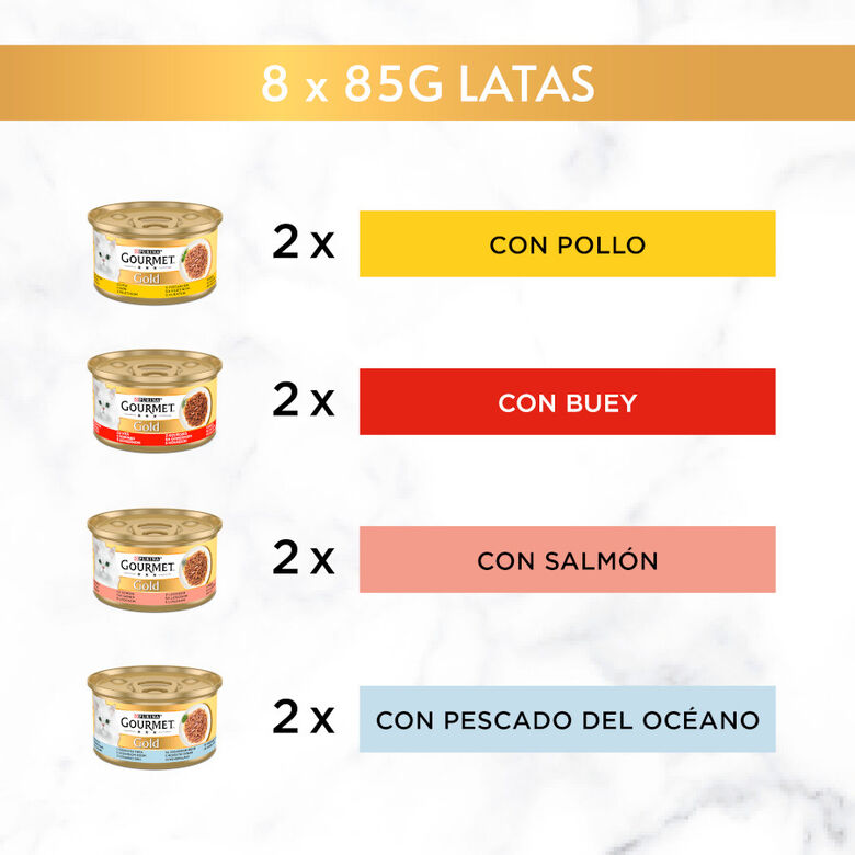 Gourmet Gold Delicias Suculentas Mixtas lata para gatos thumbnail