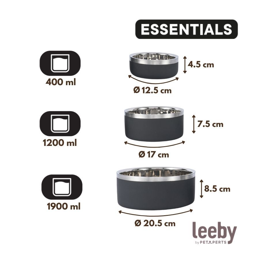 Leeby Comedero Acero Inoxidable para perros y gatos, , large Imagen numero 4