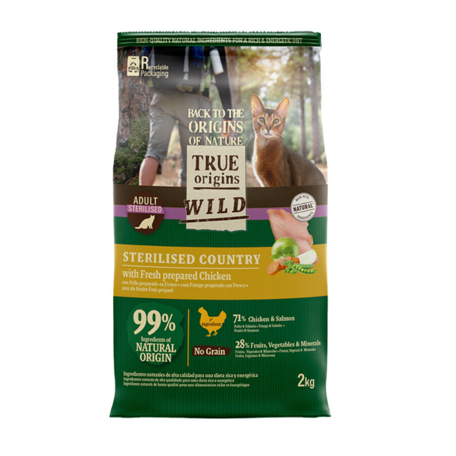 6 kg True Origins Wild Adult Sterilised Pollo Pienso para gatos, , large Imagen numero 1