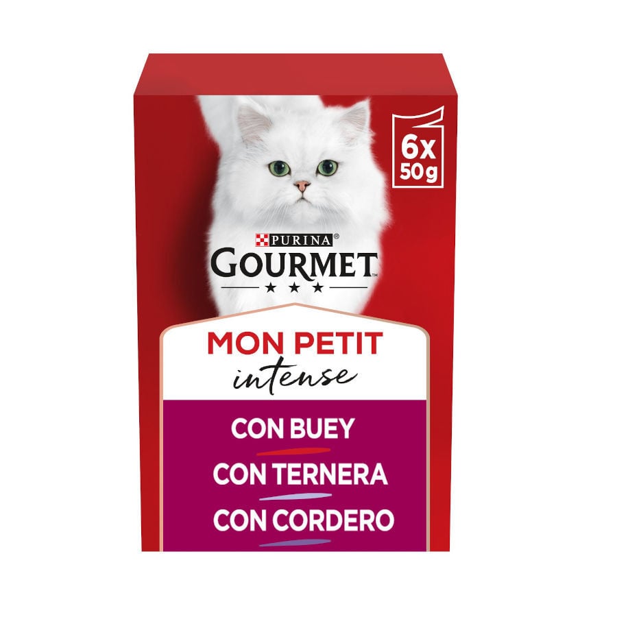 Gourmet Mon Petit Selección Carnes en salsa sobre para gatos thumbnail
