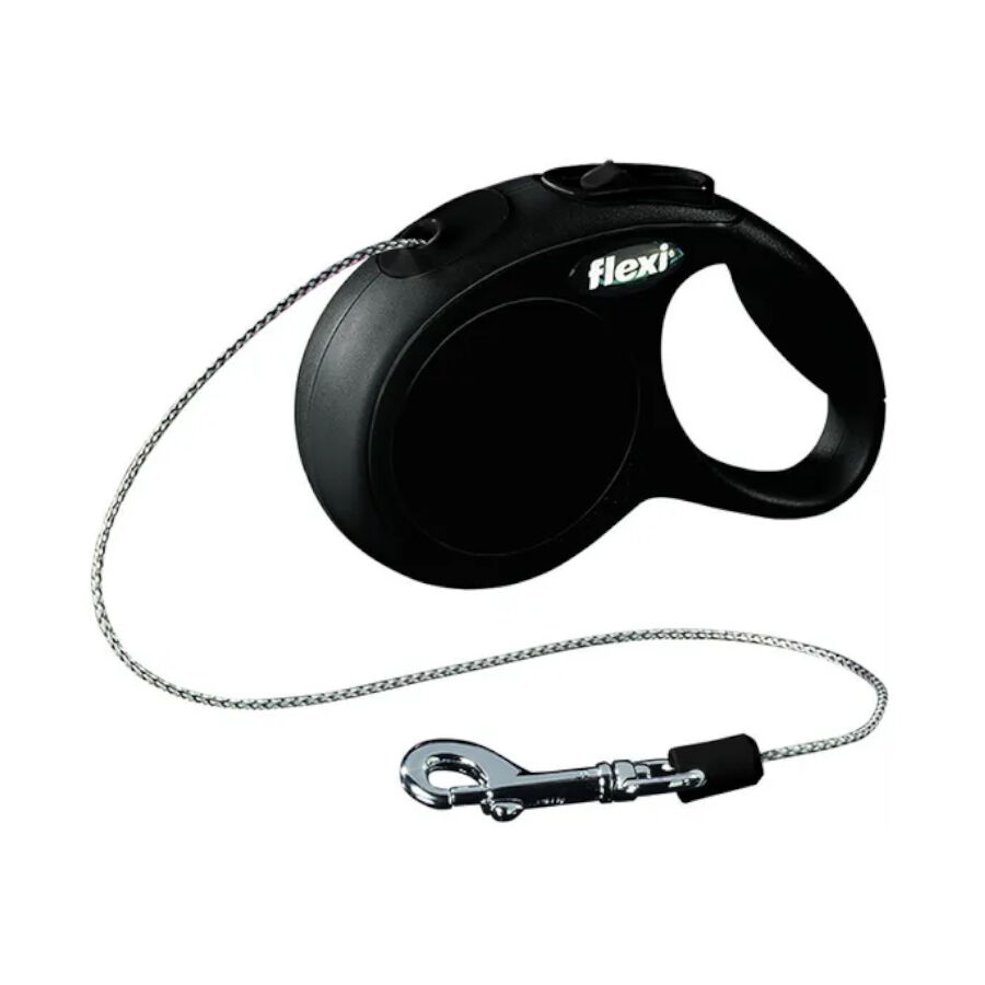 Flexi New Classic Correa Extensible Negra para gatos thumbnail
