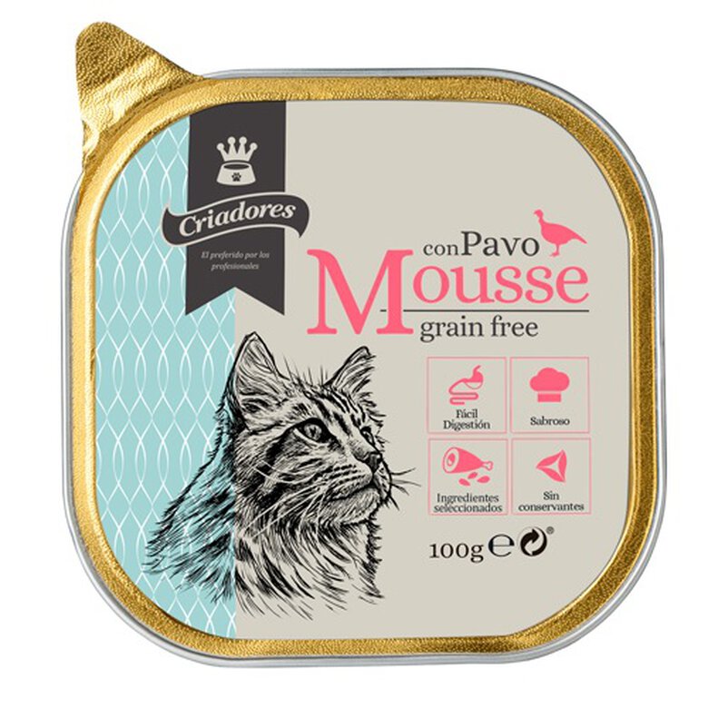 Criadores Grain Free Mousse de Pavo tarrina para gatos, , large image number null