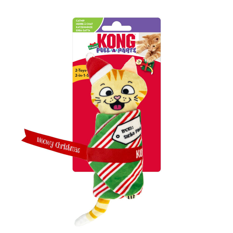 Kong Holiday Pull-A-Part Present juguete para gatos thumbnail