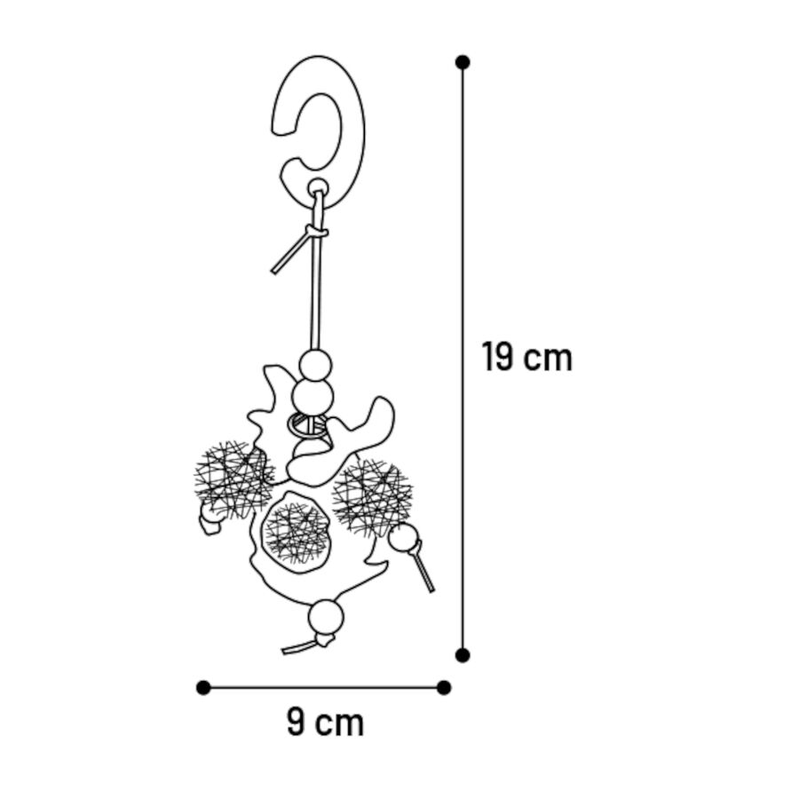 Flamingo Nabur Pelota Mezcla Juguete Colgante para roedores, , large Imagen numero 2