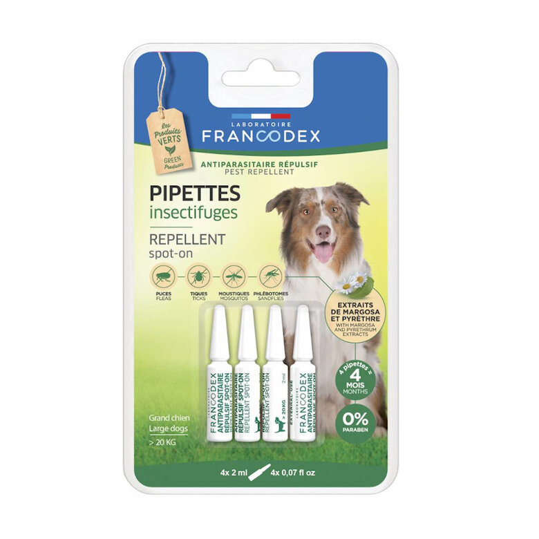 Francodex Large Pipetas Antiparasitarias para perros, , large image number null