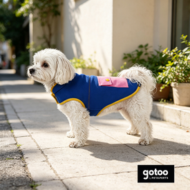 Gotoo Chaqueta Azul con Bolsillo para perros