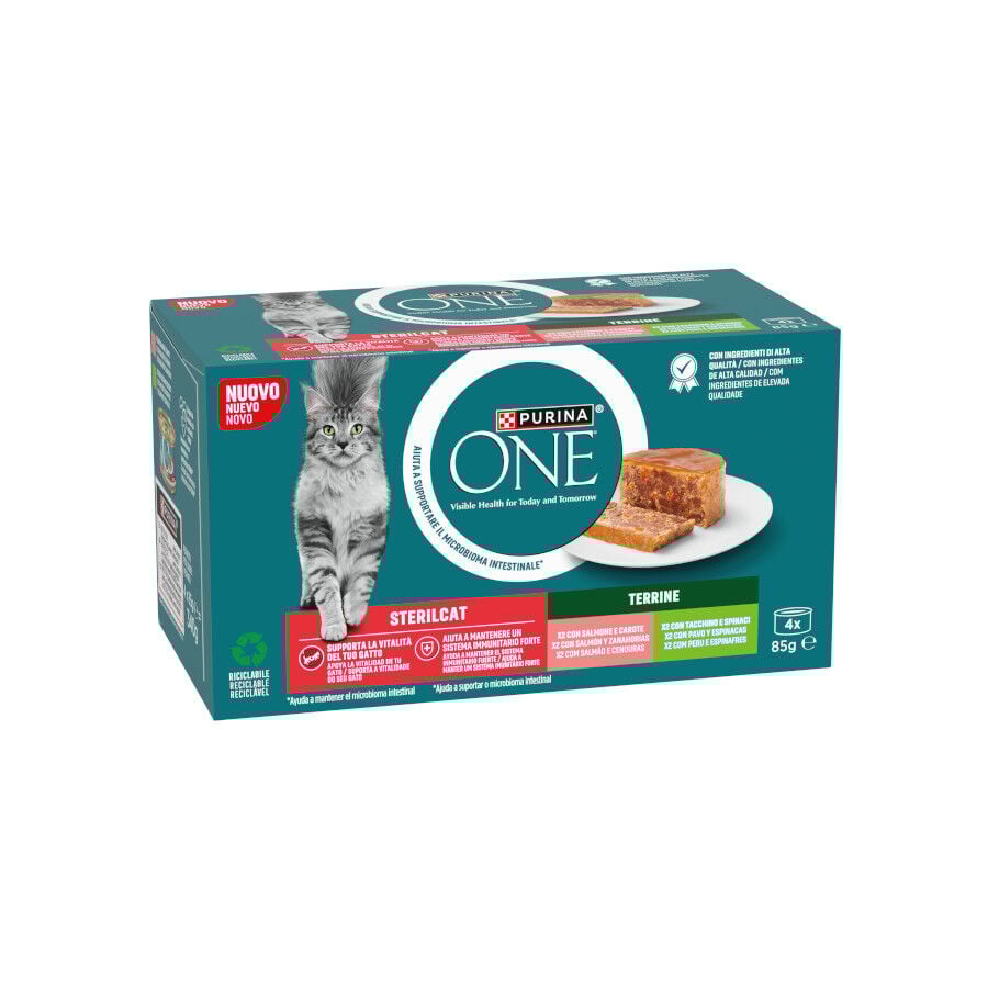 Purina ONE Esterilizado Salmón y Pavo latas para gatos thumbnail