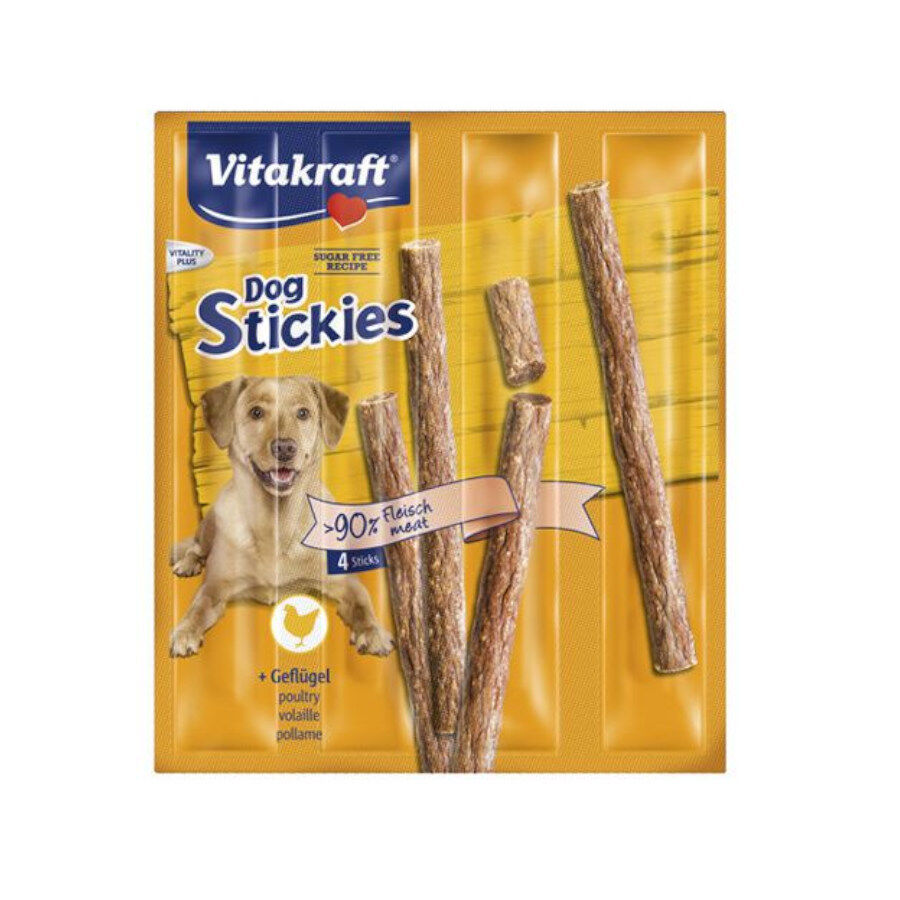 4 barritas Vitakraft Palitos Aves de Corral para perros, , large Imagen numero 1