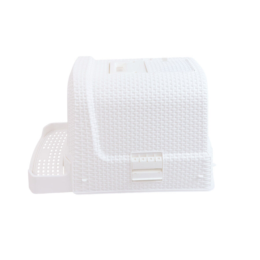 Nice Care Arenero Cerrado Blanco para gatos, , large Imagen numero 5