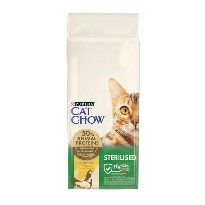 Cat Chow Sterilized Pollo Pienso para gatos, , large image number null
