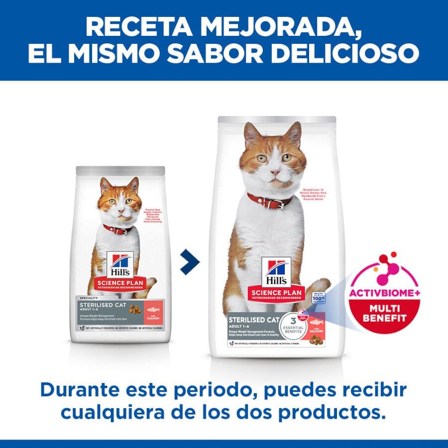 Hill's Science Plan Sterilised pienso salmón para gatos thumbnail