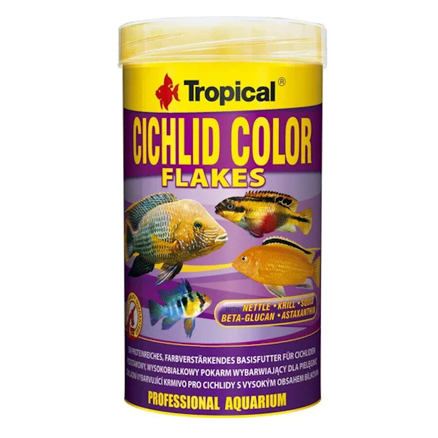 Tropical Cichlid Color Flakes Alimento en Escamas para peces