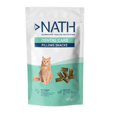 Nath Pillow Snacks Dental Bocaditos para gatos