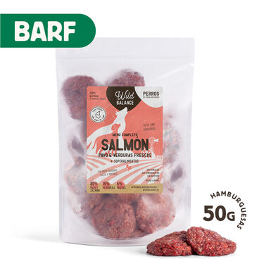 Wild Balance Barf Menú salmón con verduras comida congelada para perros