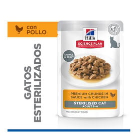 Hill's Science Plan Sterilized Young Adult Pollo sobre para gatos
