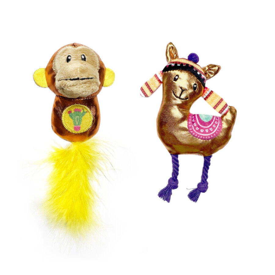 Tootoy! Peluches con Catnip Monkey & Alpaca para gatitos, , large Imagen numero 2