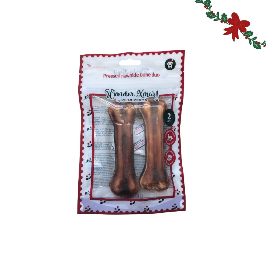 1 pack x 2 uds. Wonder Christmas D&uacute;o Huesos Piel Prensada Snacks para perros, , large Imagen numero 5