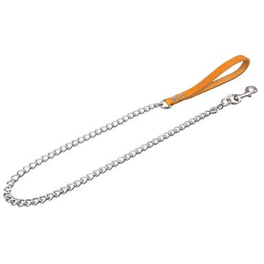 Wondermals Malina Correa de Cuero y Metal Cognac para perros